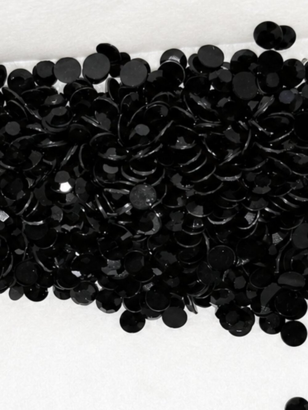 12ss Black Flat Backs No Foil 10 Gross Great for Nails!
